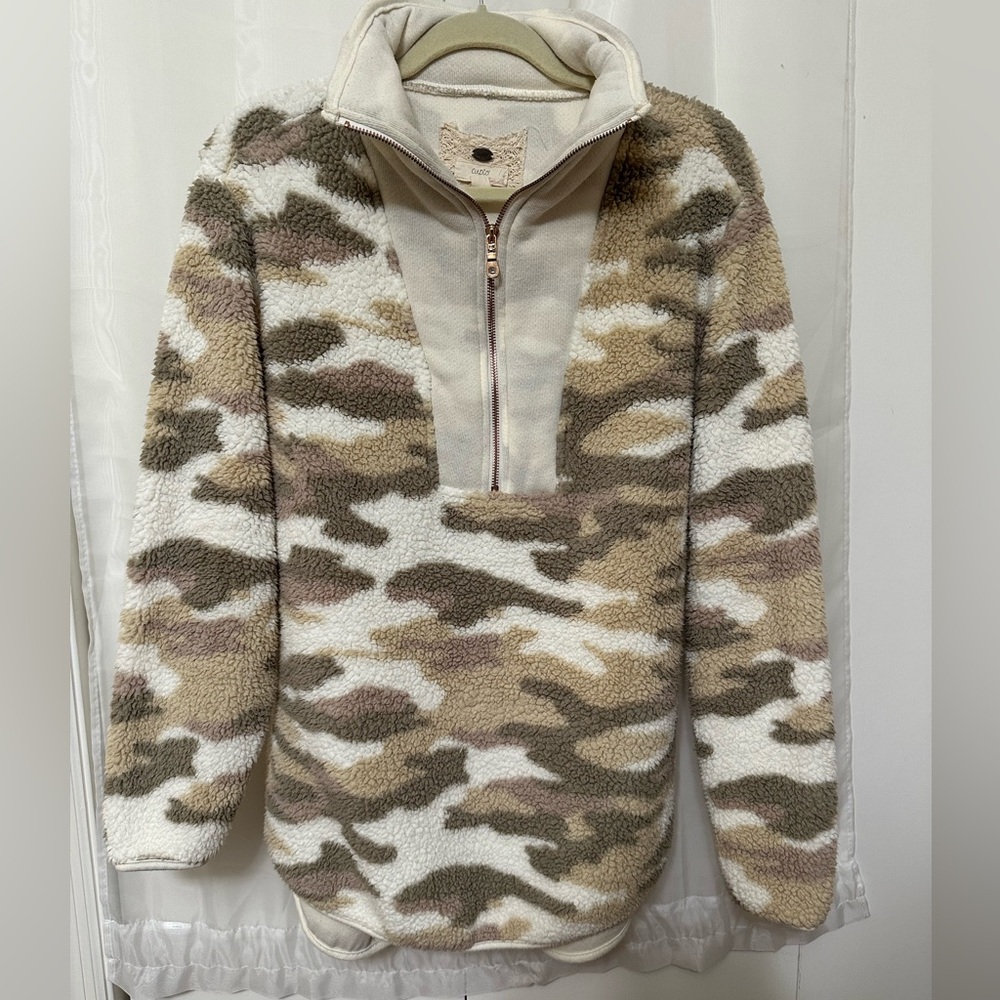 Cupio 3/4 Zipdown Fleece Pullover Jacket - image 1